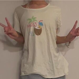 pale green “ aloha “ lounge shirt